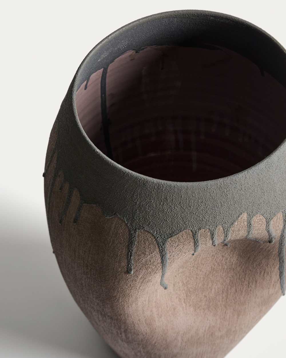 Vase Emiro en céramique marron 34 cm - view 3