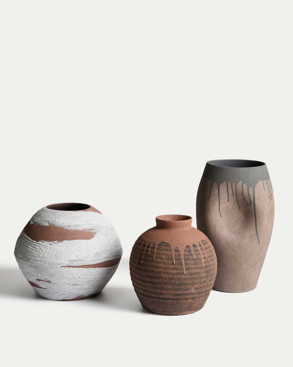 Vase Emiro en céramique marron 34 cm - view 5