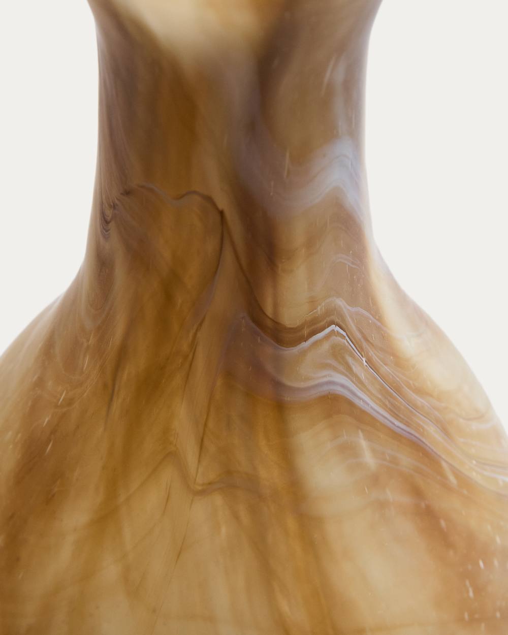 Vase Nerola en verre dans des tons marron 46 cm - view 3