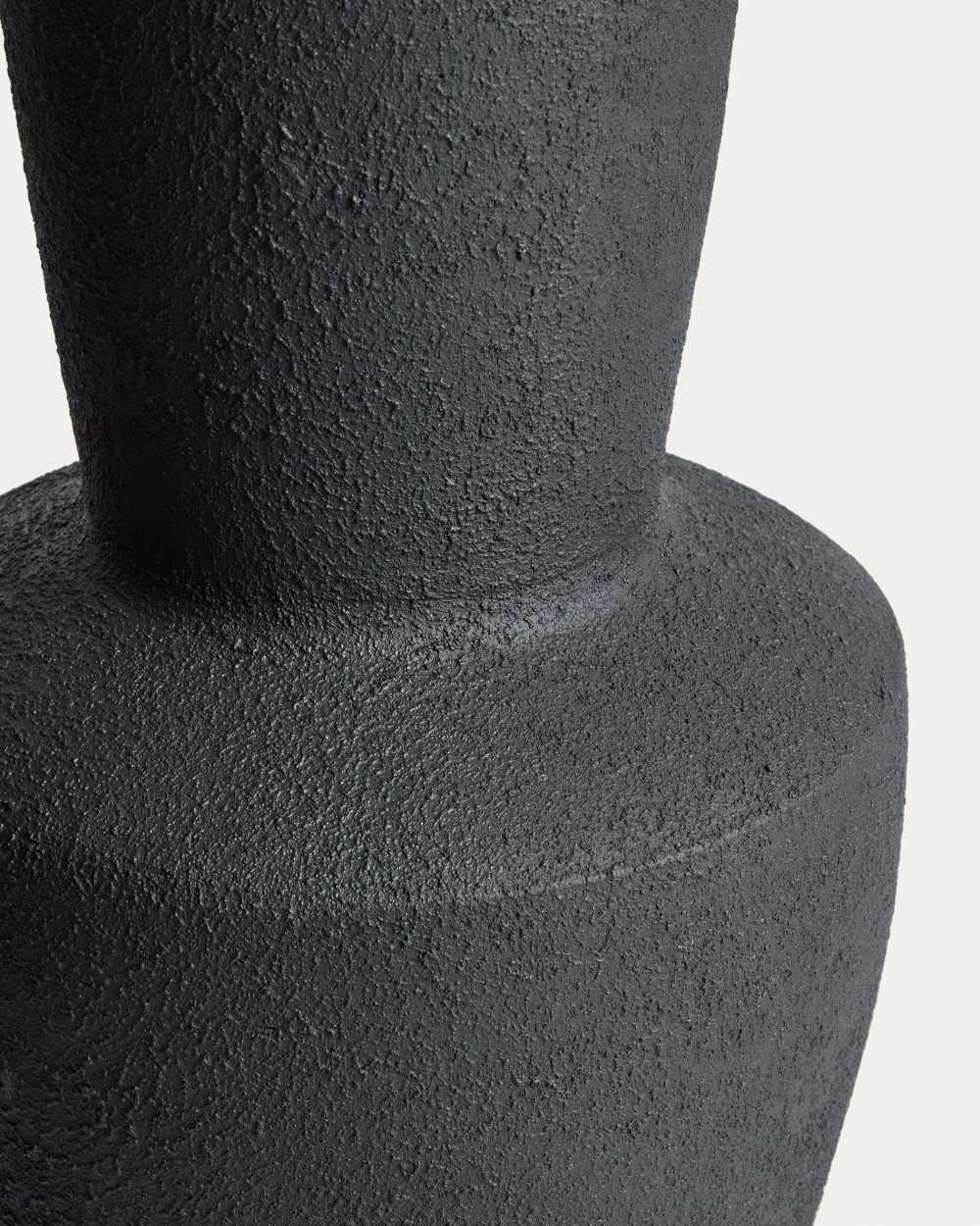 Vase Nerun en terre cuite noire 72 cm - view 3