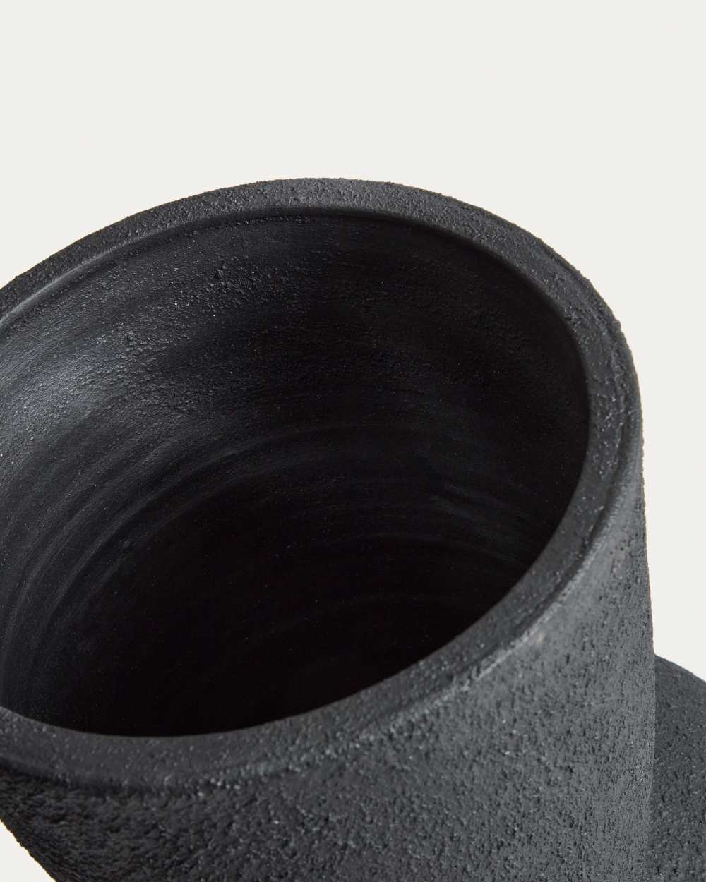 Vase Nerun en terre cuite noire 72 cm - view 4