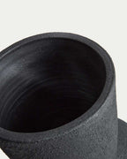 Vase Nerun en terre cuite noire 72 cm - view 4