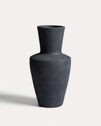 Vase Nerun en terre cuite noire 46 cm