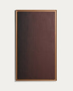 Tableau abstrait Breon peint à la main bordeaux 110 x 190 cm
