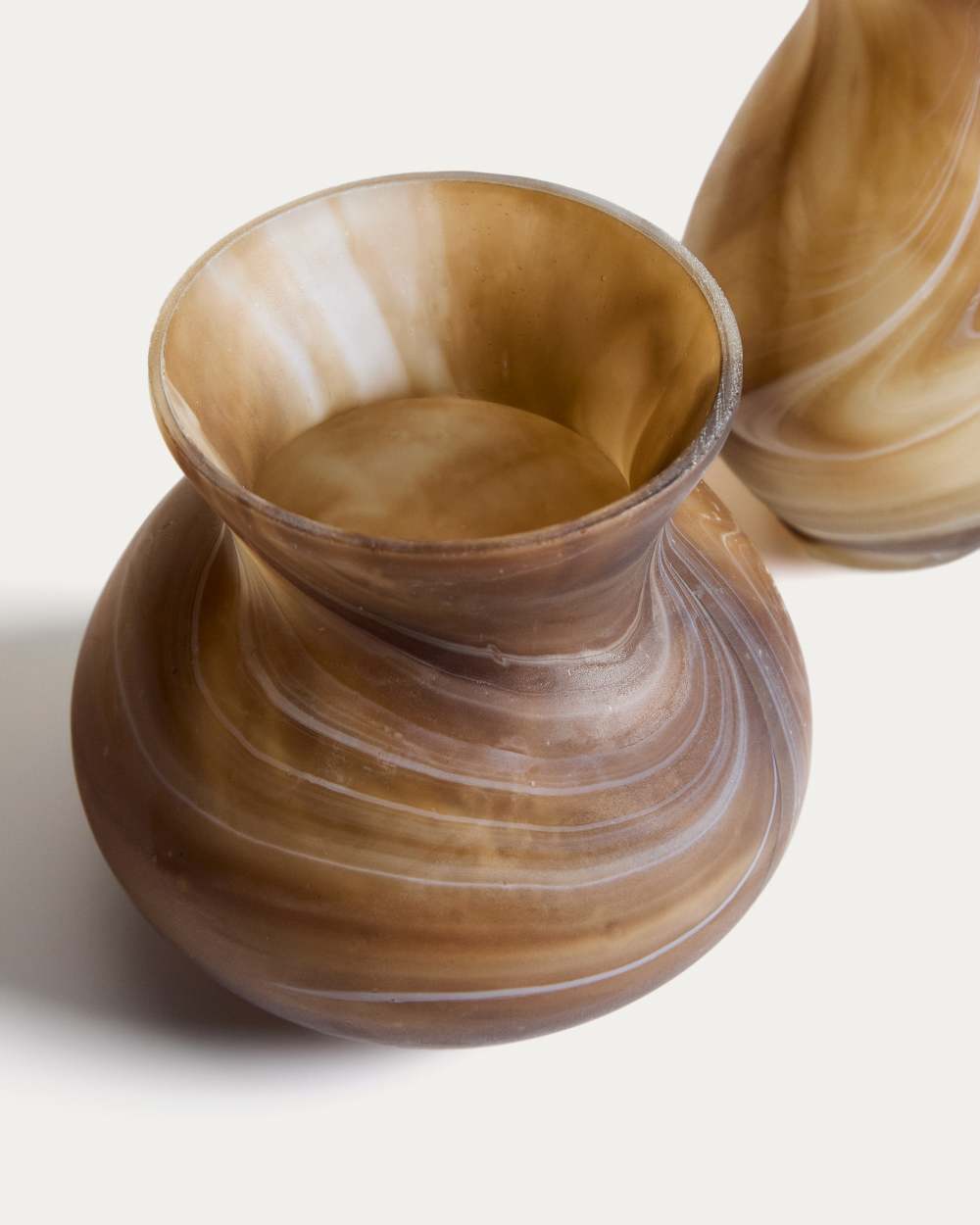 Ensemble Nerola de 3 vases en verre aux tons marron 10 cm / 9,5 cm / 12,5 cm - view 5