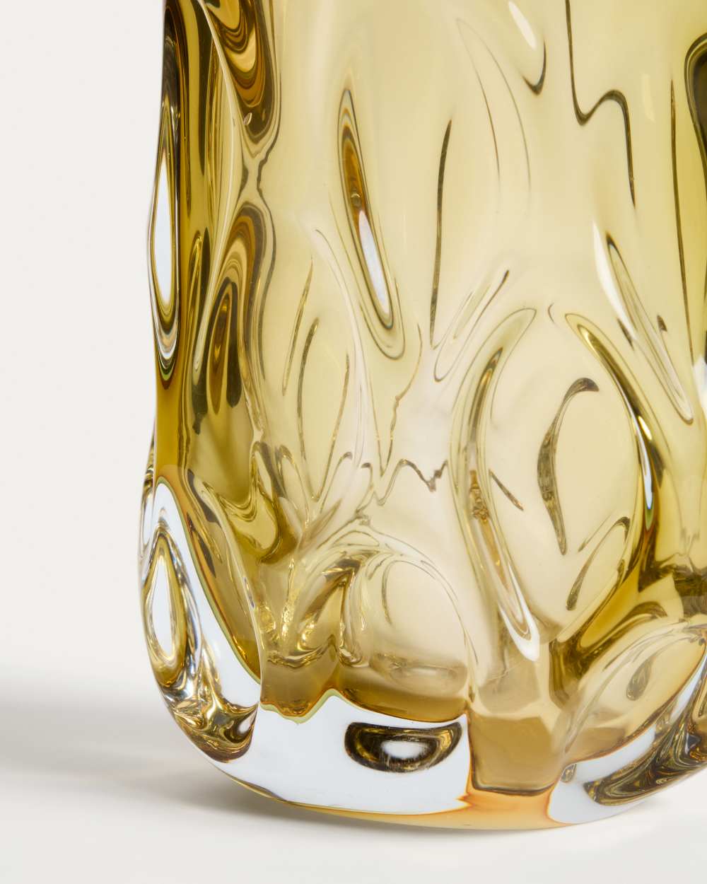 Vase Sidula en verre ambré clair 37 cm - view 5