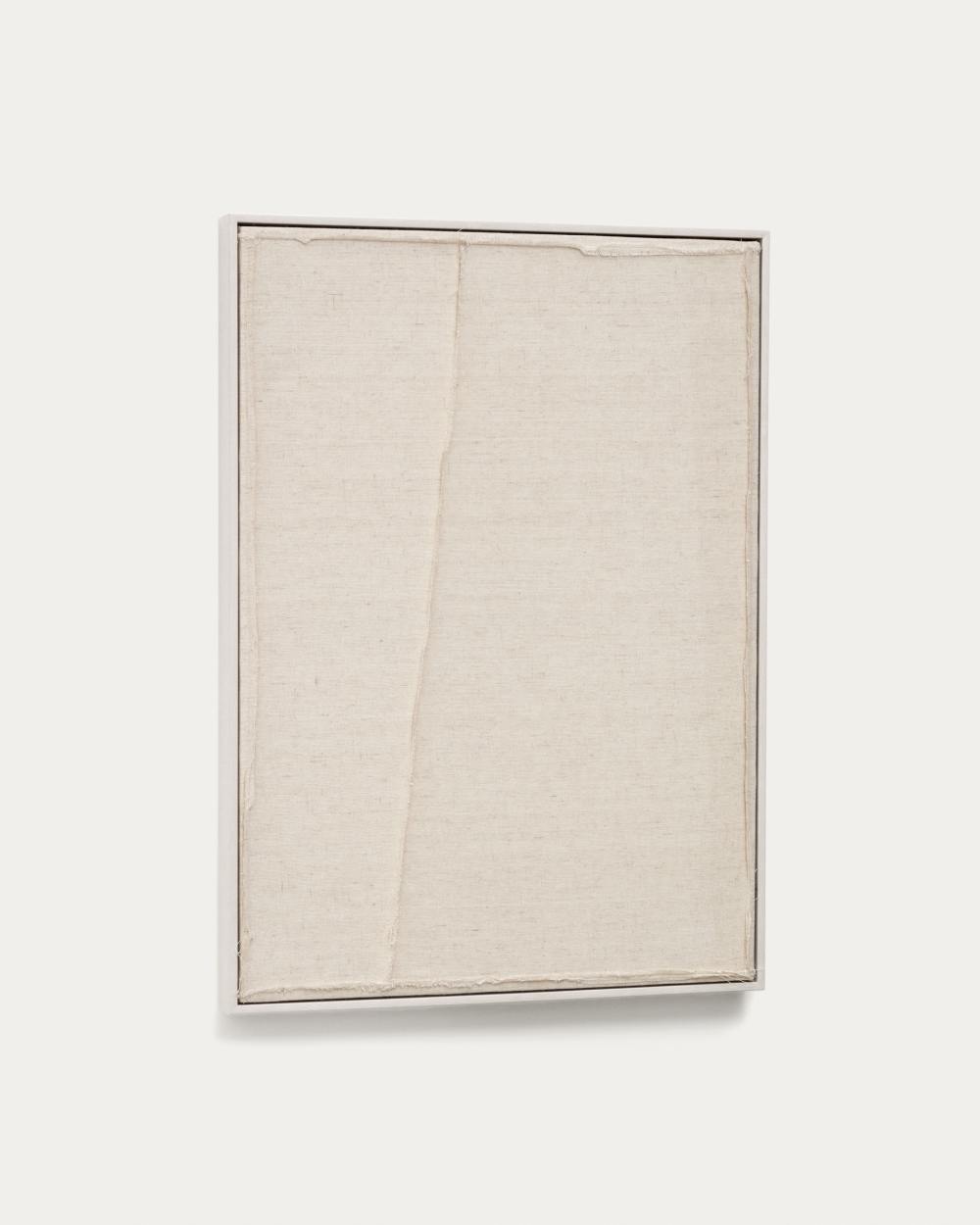 Cadre Maha blanc avec ligne verticale 52 x 72 cm