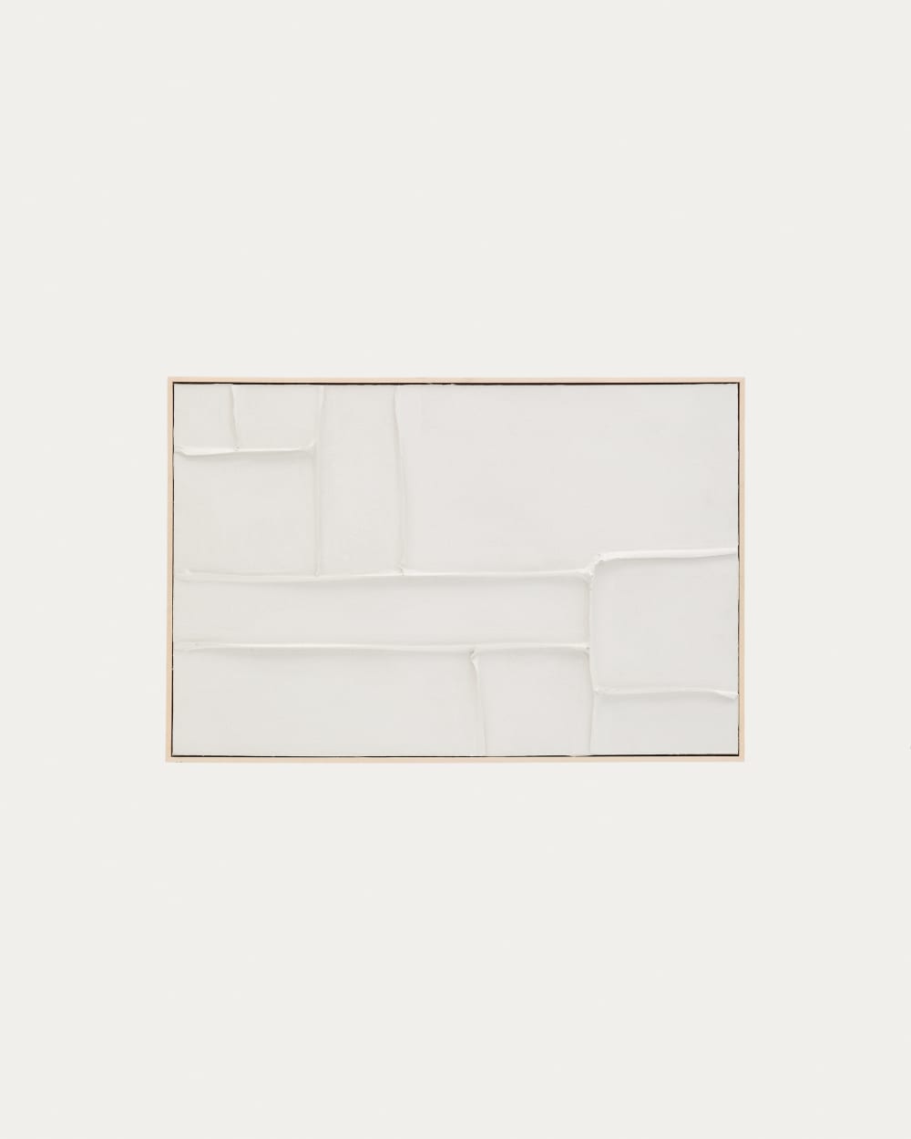 Tableau Klis en lin aux formes géométriques blanc 60 x 90 cm - view 6