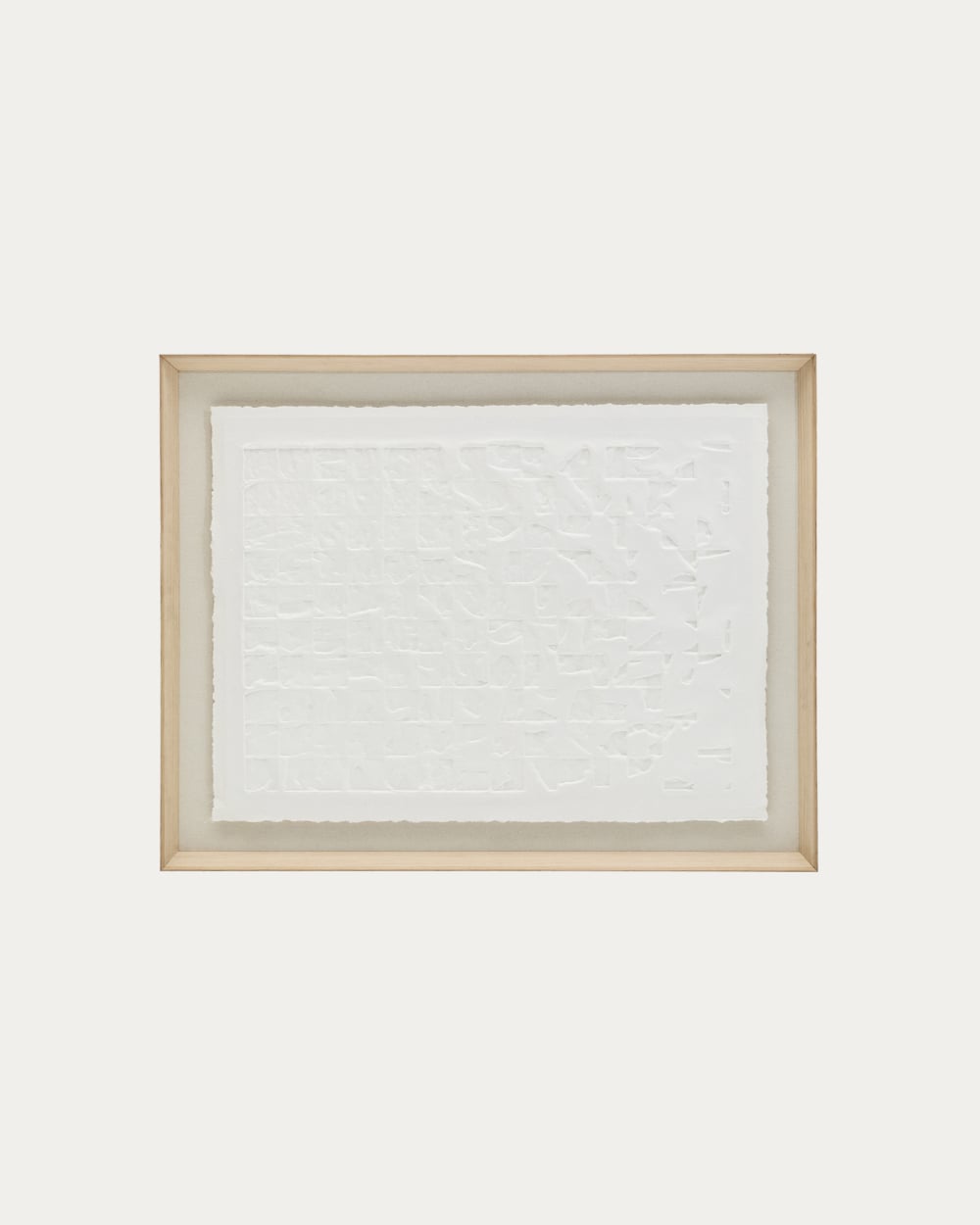 Tableau Annia en papier mâché blanc 90 x 70 cm - view 6