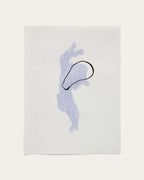 Papier bleu inca et blanc 42 x 56 cm