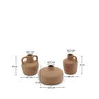 Ensemble Sofra de 3 vases en terre cuite 6 cm / 7 cm / 10 cm - view 5