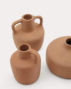 Ensemble Sofra de 3 vases en terre cuite 6 cm / 7 cm / 10 cm - view 3