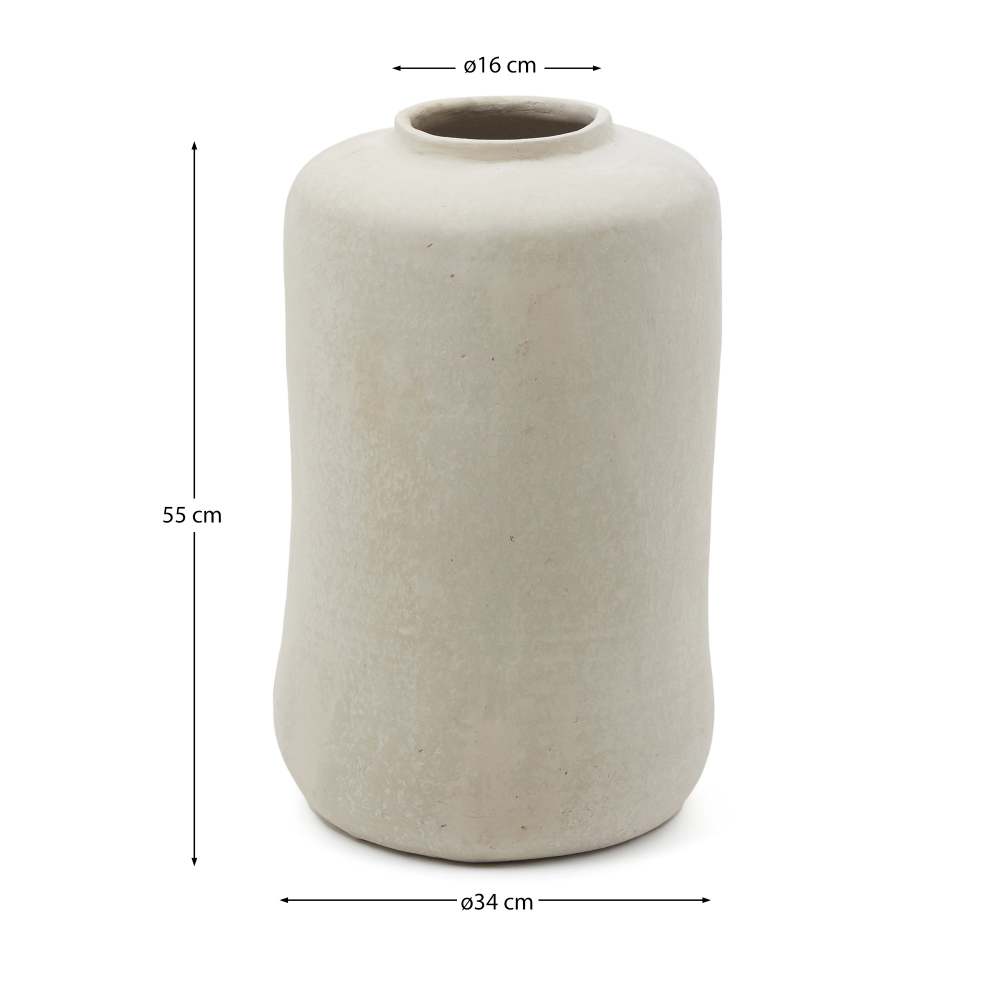 Vase Serina en papier mâché blanc 34 cm - view 5