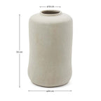 Vase Serina en papier mâché blanc 34 cm - view 5