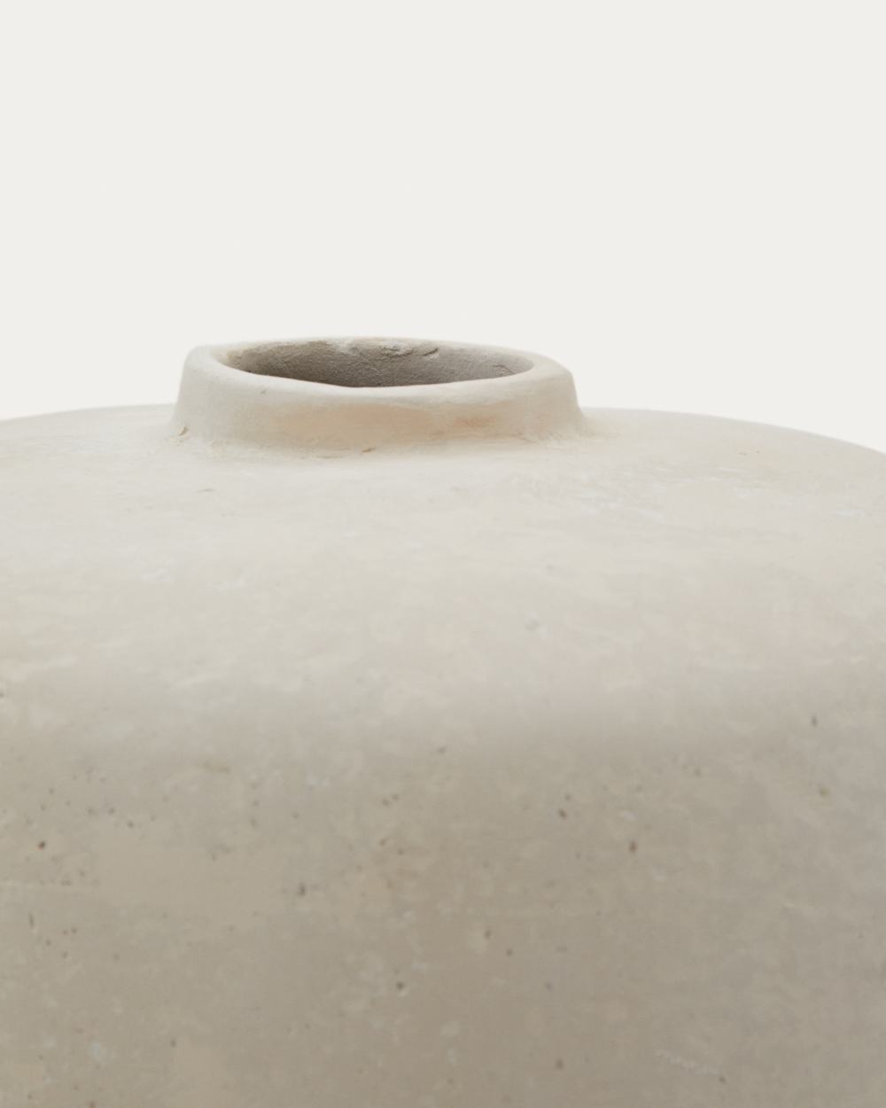 Vase Serina en papier mâché blanc de 36,5 cm - view 3