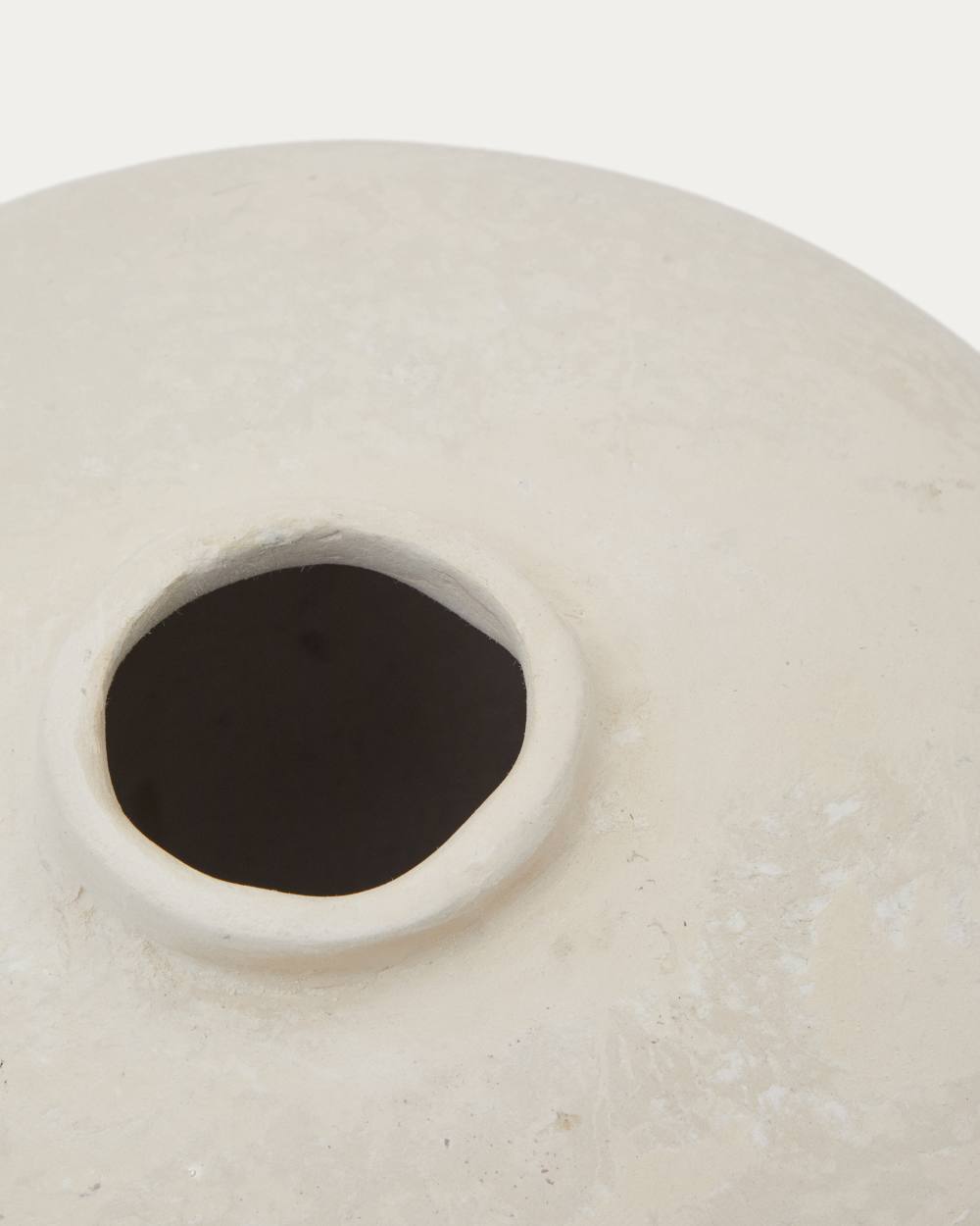 Vase Serina en papier mâché blanc de 36,5 cm - view 5