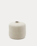 Vase Serina en papier mâché blanc de 36,5 cm