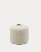 Vase Serina en papier mâché blanc de 36,5 cm
