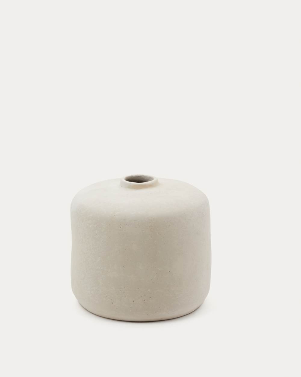 Vase Serina en papier mâché blanc de 36,5 cm