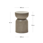 Table d'appoint ronde Garbet en ciment Ø 32 cm - view 6