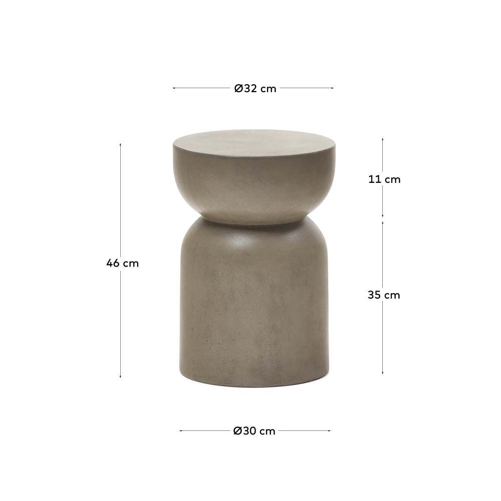 Table d'appoint ronde Garbet en ciment Ø 32 cm - view 6