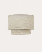 Abat-jour Mariela pour plafonnier en lin, finition beige Ø 60 x 40 cm - view 6