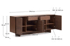 Buffet Norlen 4 portes et 2 tiroirs en placage de noyer FSC Mix Credit 194,5 x 78 cm - view 6