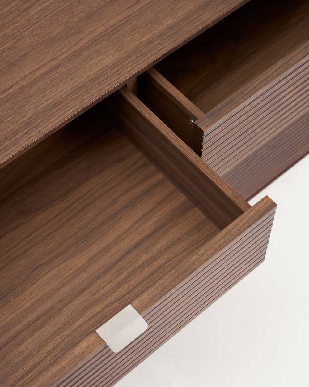 Buffet Norlen 4 portes et 2 tiroirs en placage de noyer FSC Mix Credit 194,5 x 78 cm - view 5