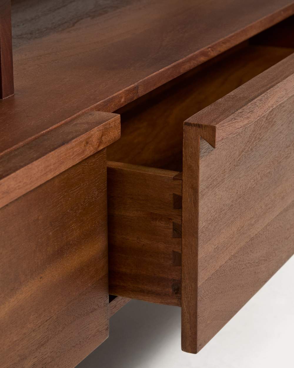 Meuble TV Norani en bois et placage d’acacia 200 x 50 cm - view 3