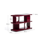Étagère Aduma MDF laqué grenat avec finition brillante FSC 100 % 100 x 65 cm - view 6