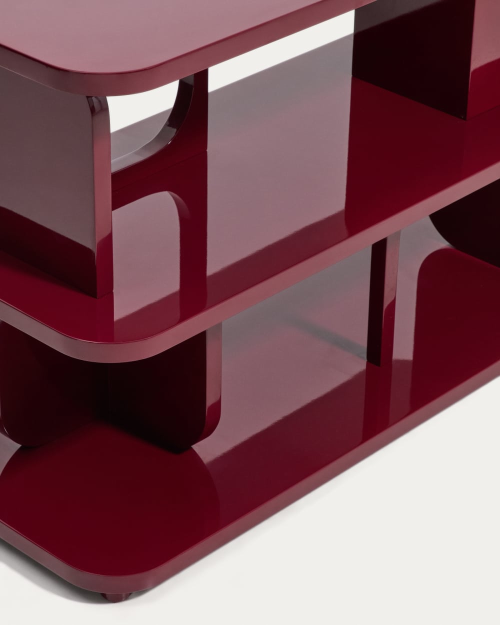 Étagère Aduma MDF laqué grenat avec finition brillante FSC 100 % 100 x 65 cm - view 3