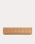 Meuble TV Onix en placage de chêne finition ton naturel 200 x 45 cm FSC Mix Credit