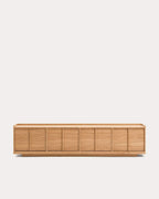 Meuble TV Onix en placage de chêne finition ton naturel 200 x 45 cm FSC Mix Credit