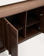 Buffet Onix en placage de noyer finition foncée 200 x 80 cm FSC Mix Credit - view 4