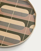 Assiette plate Julnet en céramique marron - view 3