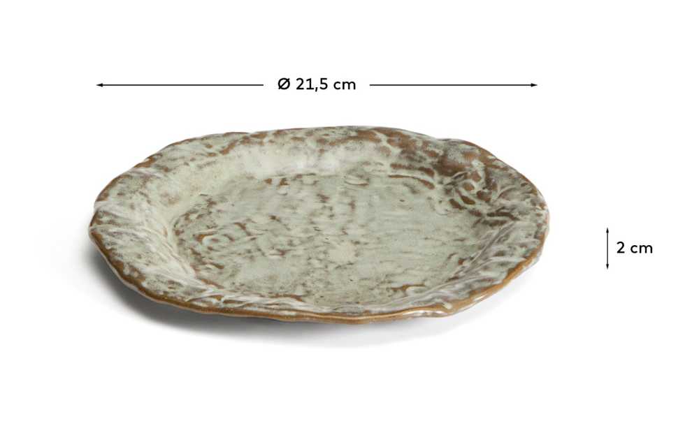 Assiette à dessert Alenia en céramique marron - view 6