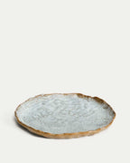 Assiette plate Alenia en céramique marron