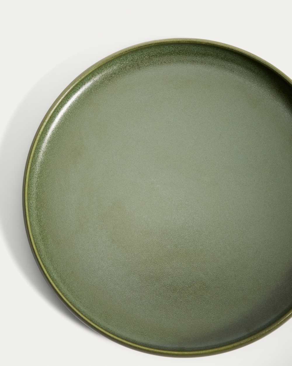 Assiette plate Uilo en céramique verte - view 3