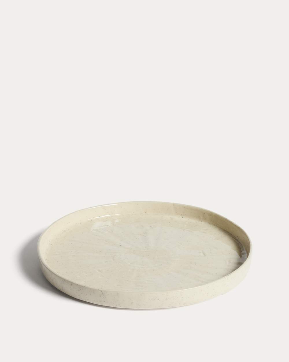Assiette plate Daner en céramique couleur écru