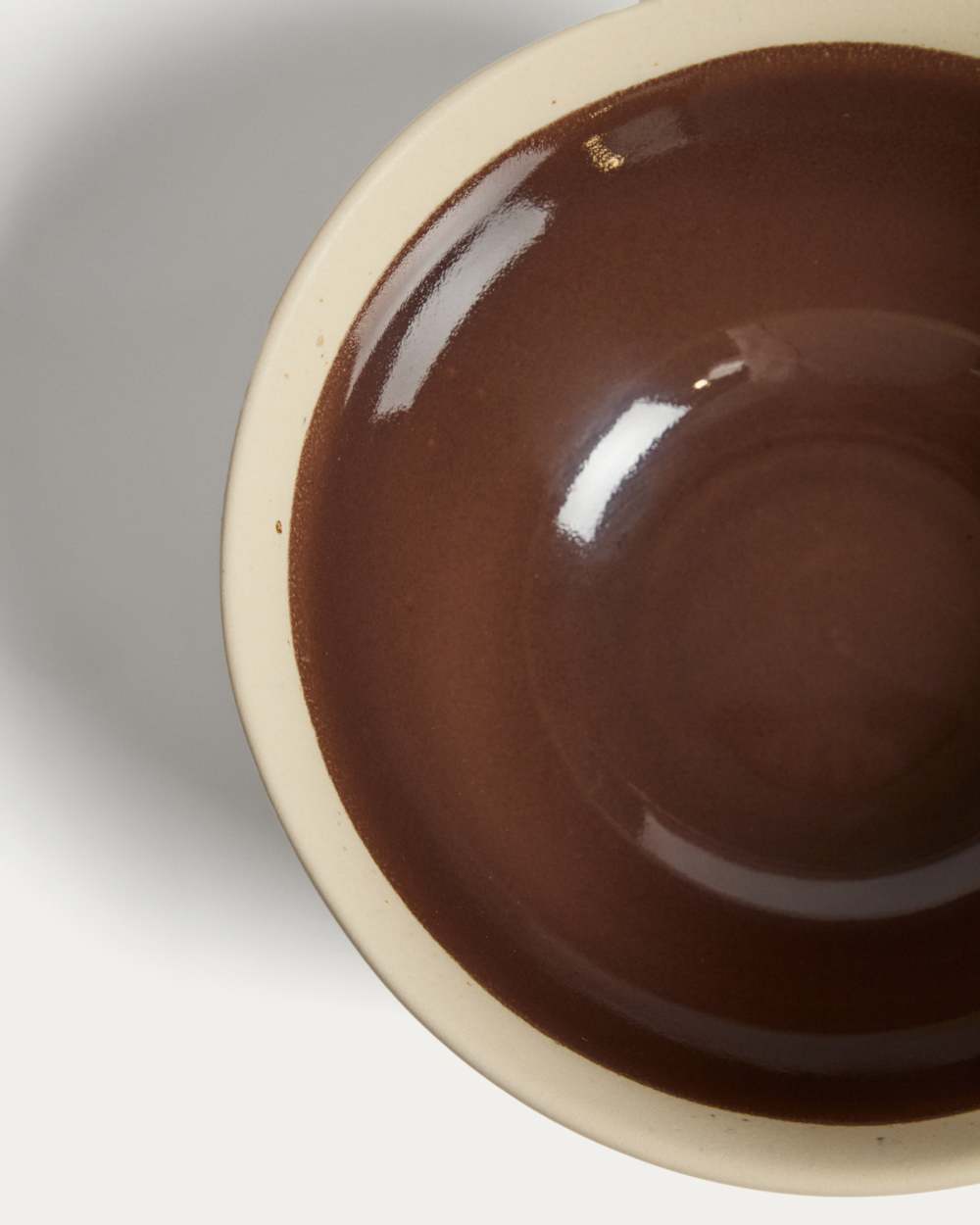 Bol Nale en céramique beige avec fond marron - view 3