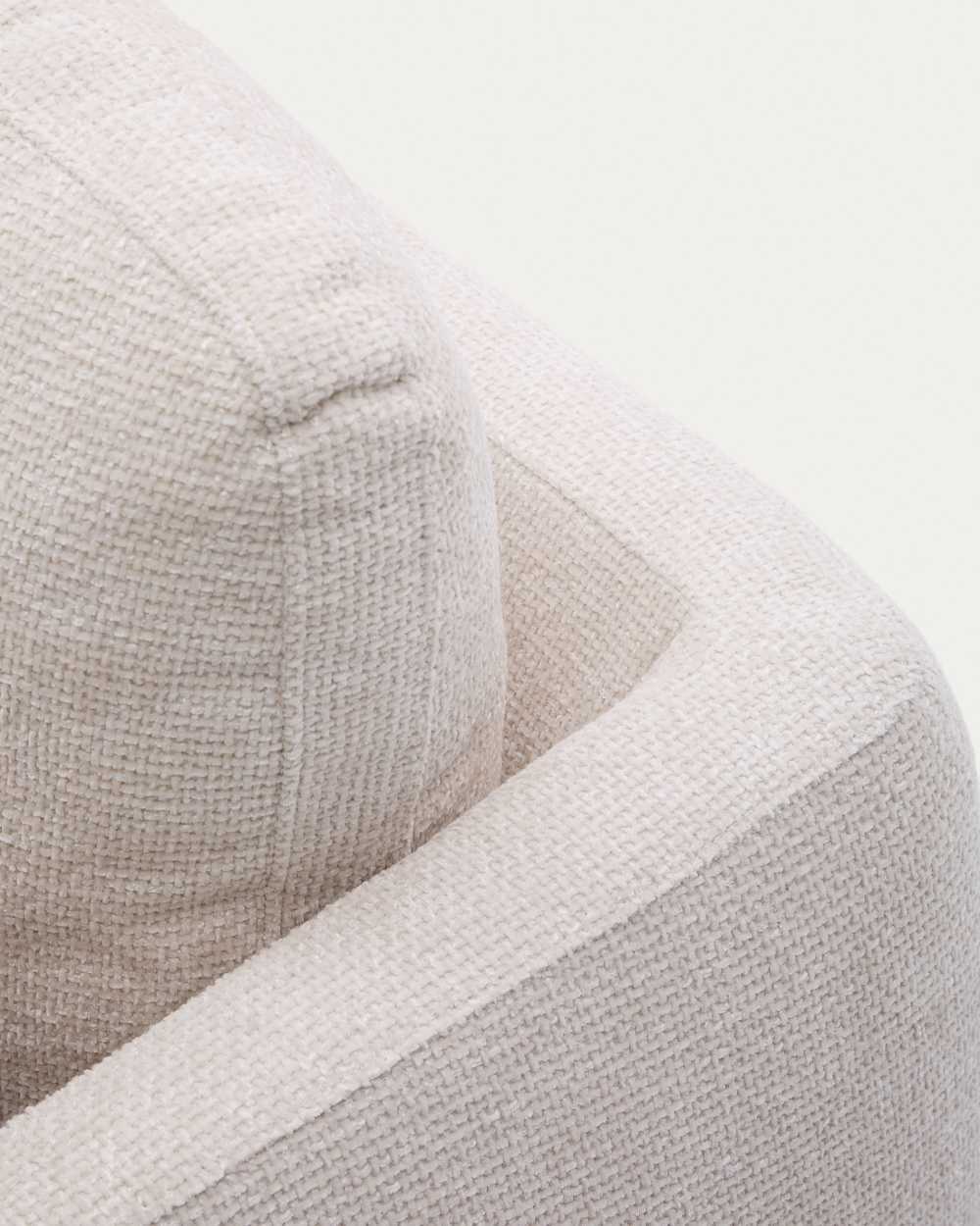 Canapé-lit Laira 3 places en chenille couleur écrue 218 cm FSC Mix Credit - view 5