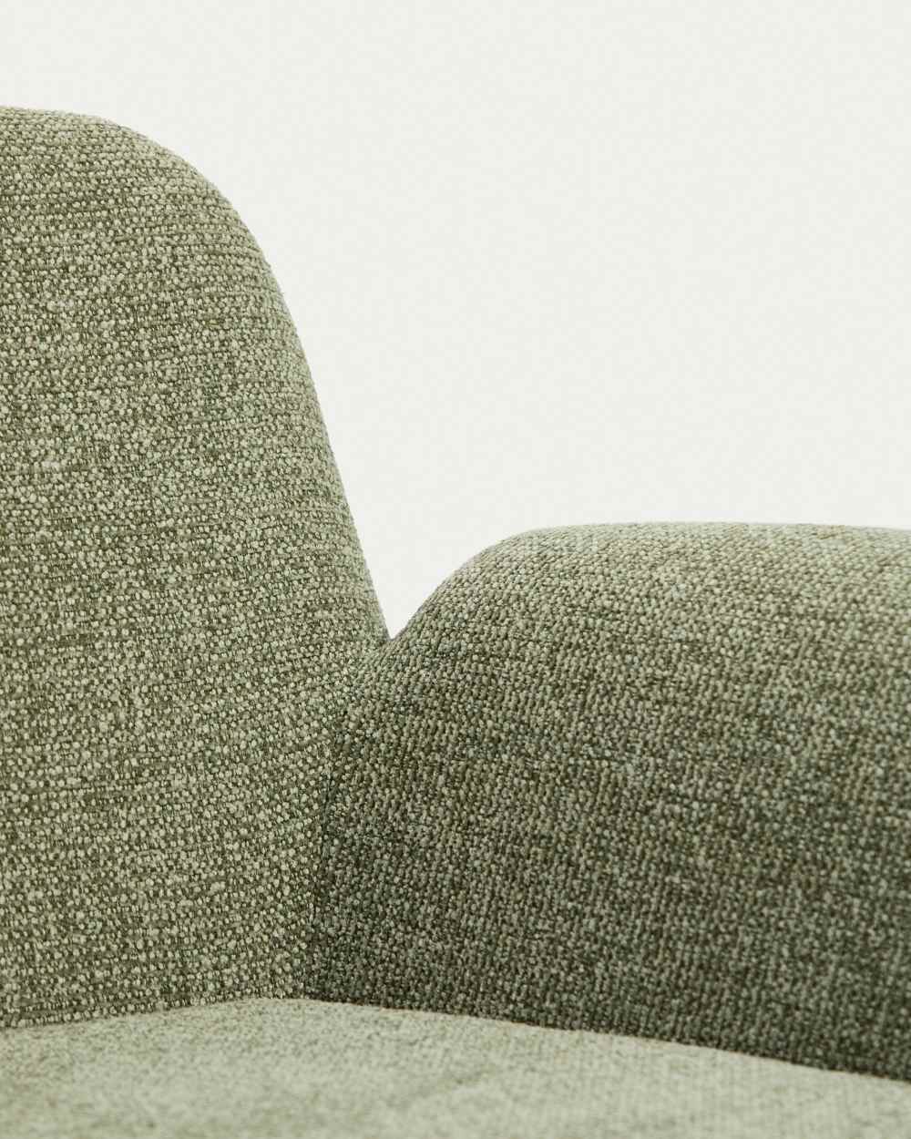 Fauteuil Melvia en chenille verte - view 5