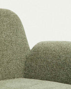 Fauteuil Melvia en chenille verte - view 5