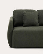 Canapé-lit Laira 3 places en chenille vert foncé 218 cm FSC Mix Credit - view 3