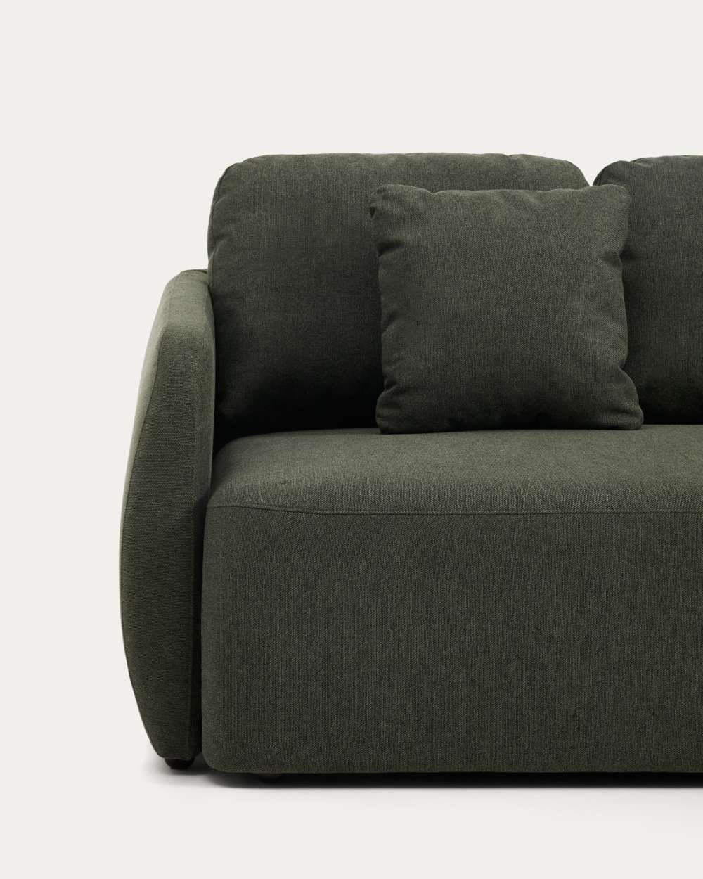 Canapé-lit Laira 3 places en chenille vert foncé 218 cm FSC Mix Credit - view 3
