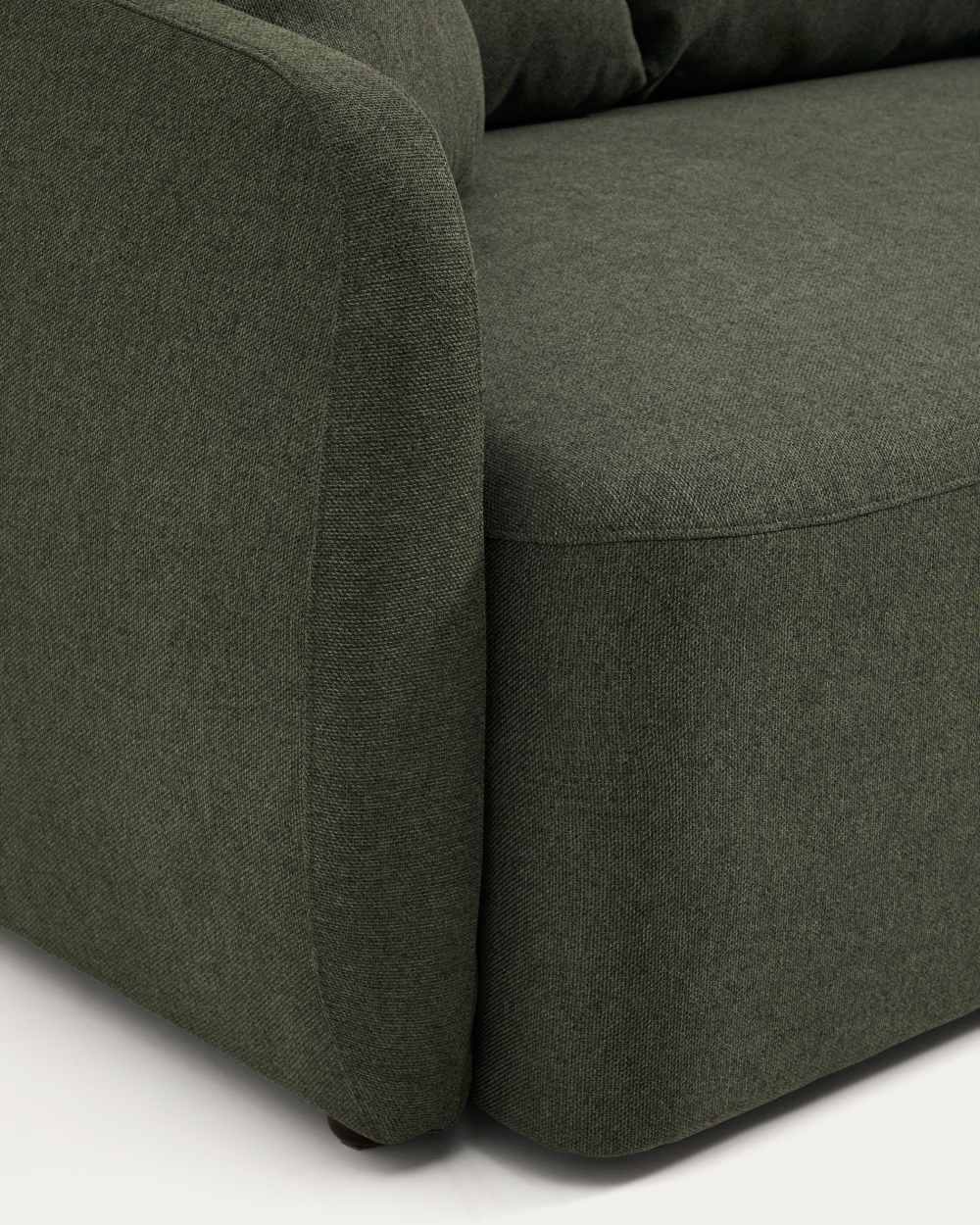 Canapé-lit Laira 3 places en chenille vert foncé 218 cm FSC Mix Credit - view 5