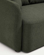 Canapé-lit Laira 3 places en chenille vert foncé 218 cm FSC Mix Credit - view 5