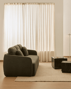 Canapé-lit Laira 3 places en chenille vert foncé 218 cm FSC Mix Credit - view 2