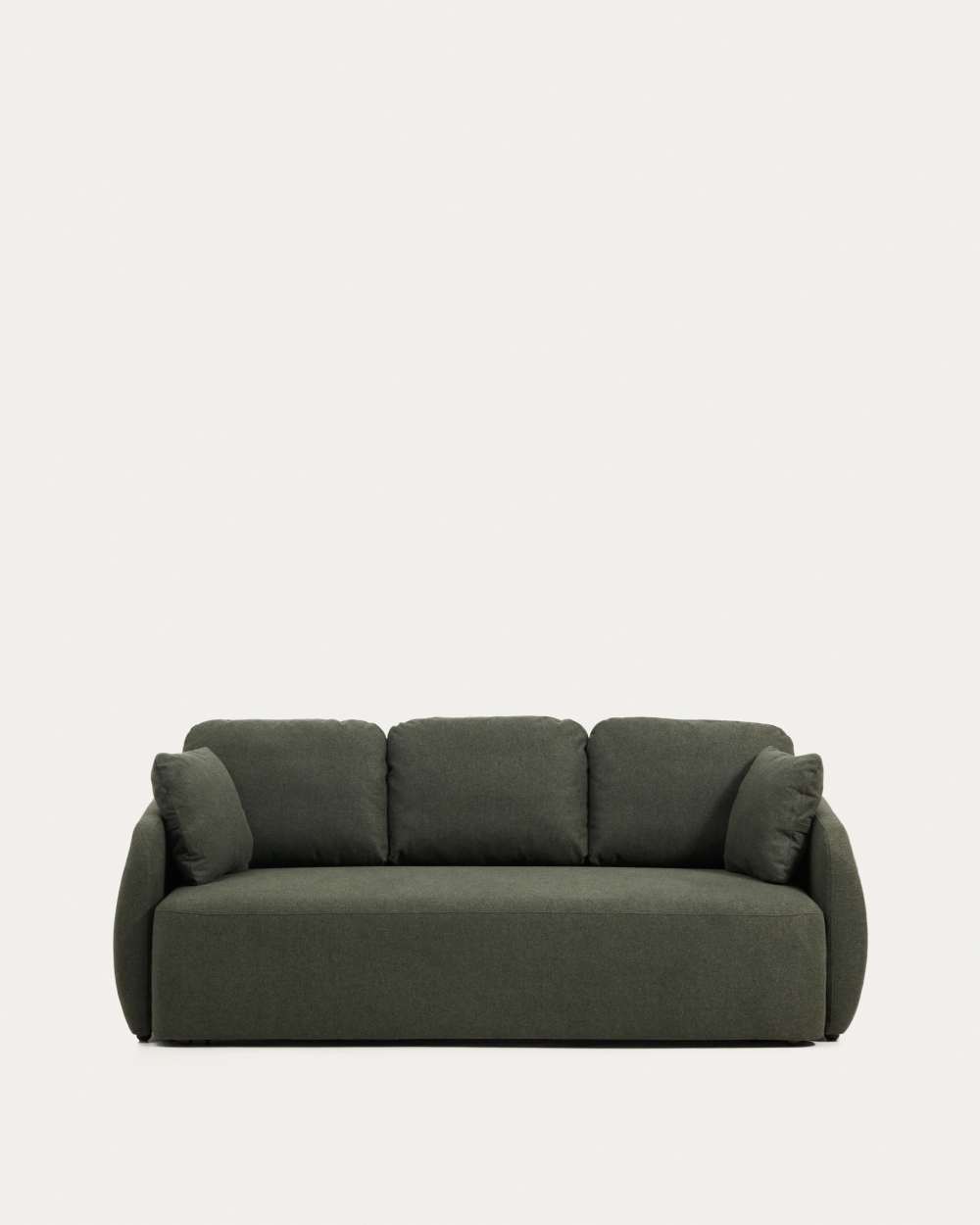 Canapé-lit Laira 3 places en chenille vert foncé 218 cm FSC Mix Credit