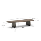 Table basse Pirita en bois de chêne finition foncée 147 x 65 cm FSC 100 % - view 6